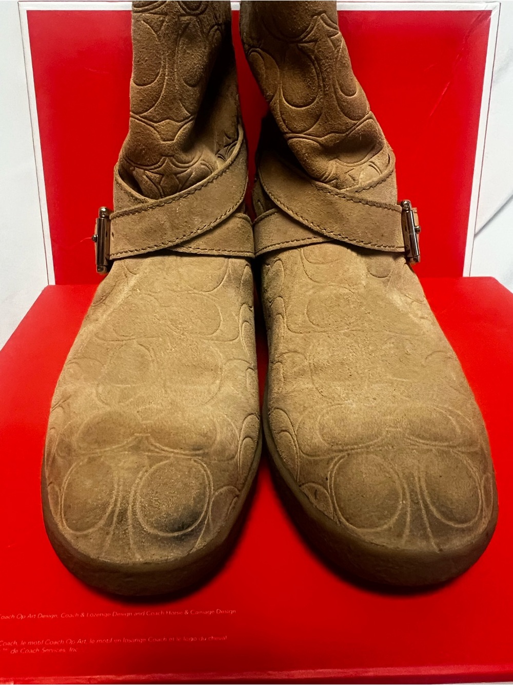 Coach Thelma EMBS Suede Winter Boots Sz 8 - Picture 5 of 8